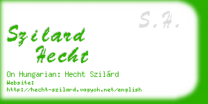 szilard hecht business card